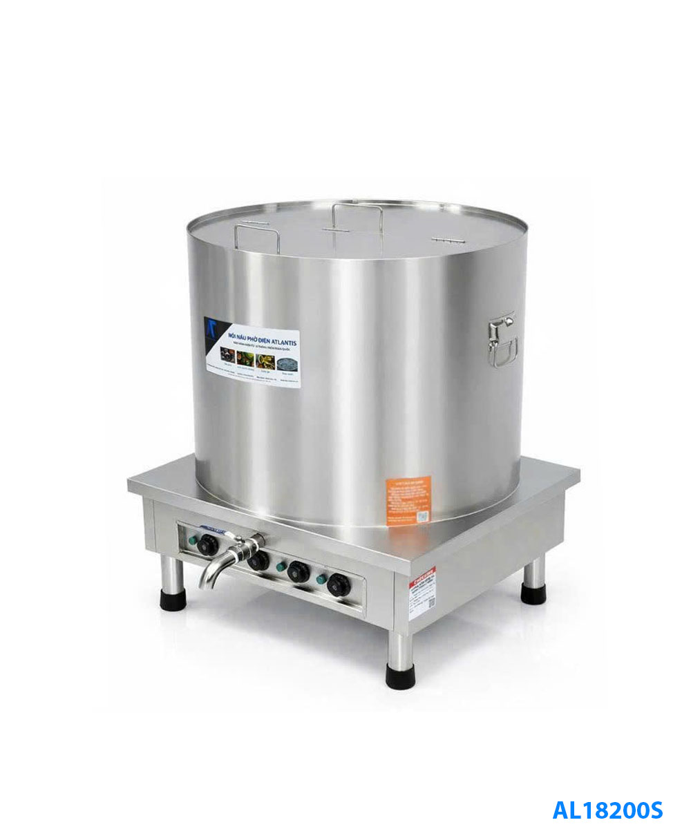 Nồi điện mâm nhiệt 200 lít Atlantis Premium Square SUS 304 - AL18200S