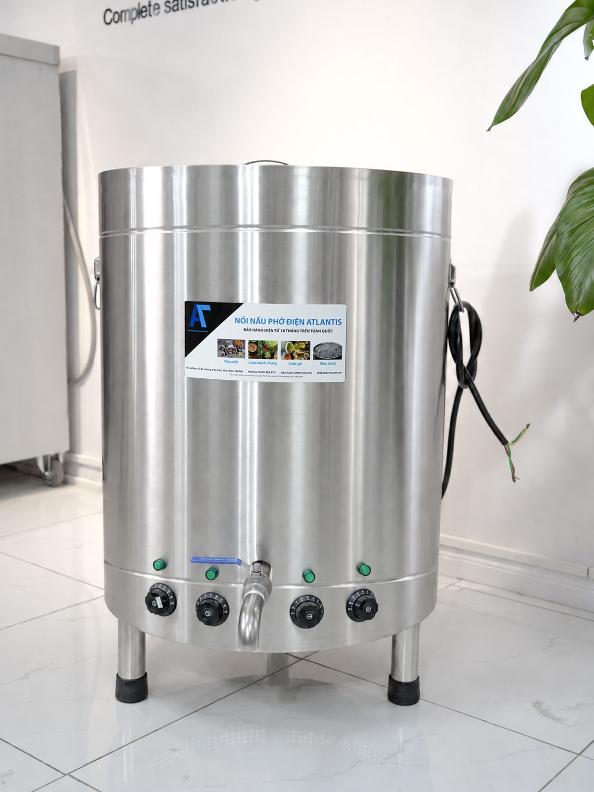 Nồi điện nấu phở đế tròn 160 lít Atlantis AL18160M basic