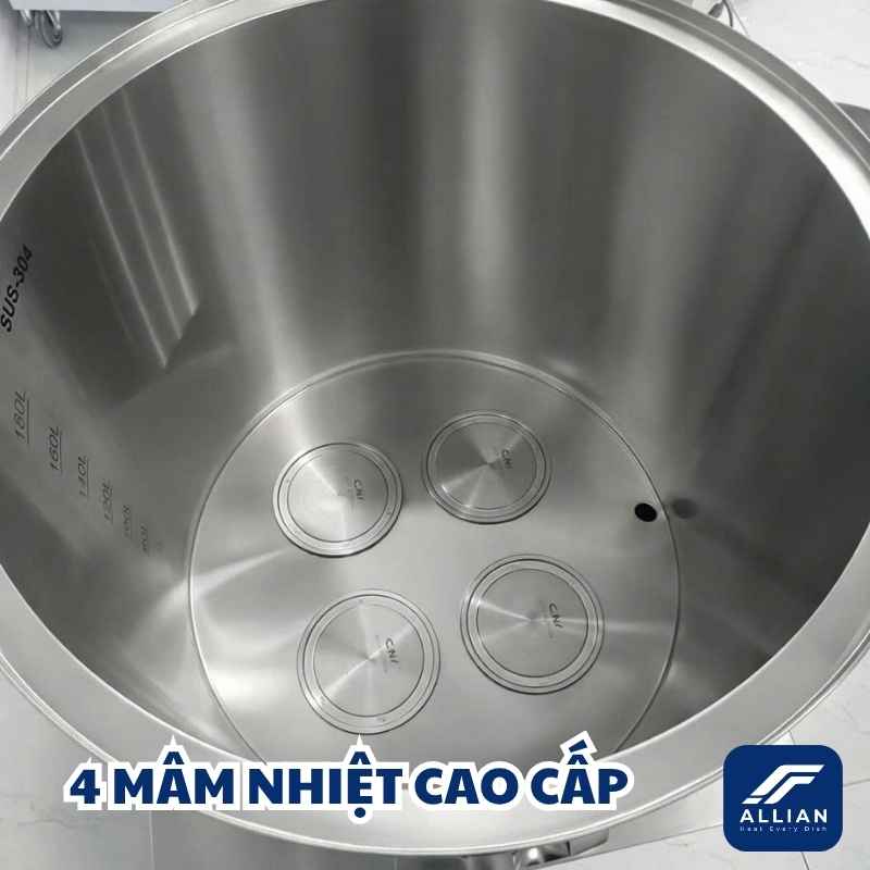 4 mâm nhiệt cao cấp nồi điện mâm nhiệt 160 lít atlantis