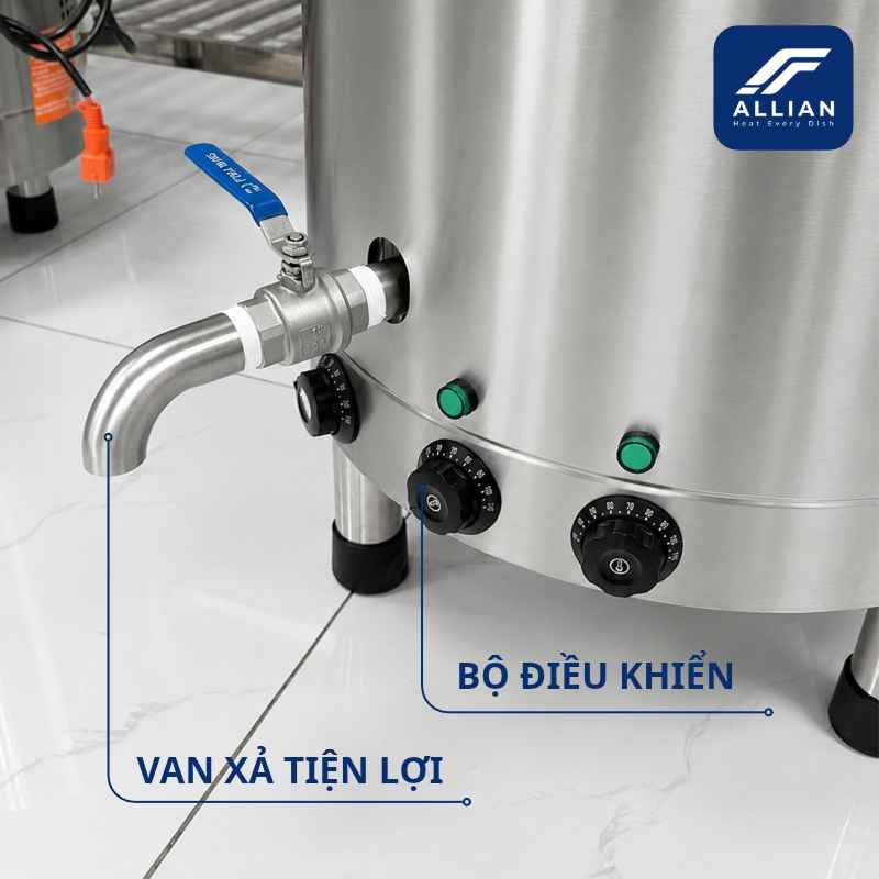 Bộ điều khiển và van xả nồi điện mâm nhiệt Atlantis basic
