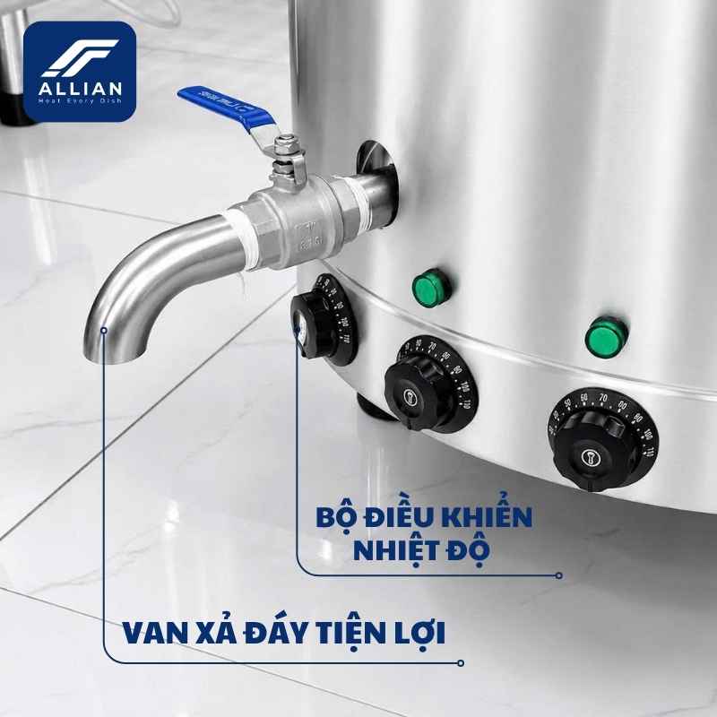Bộ điều khiển và van xả nồi điện mâm nhiệt atlantis