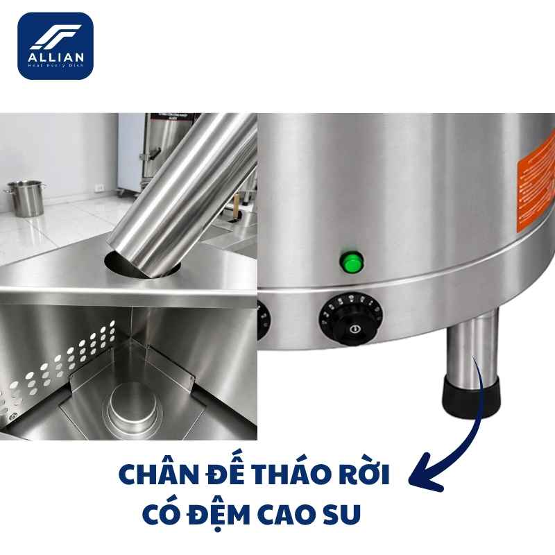 Chân đế tháo rời có đệm cao su nồi điện mâm nhiệt atlantis