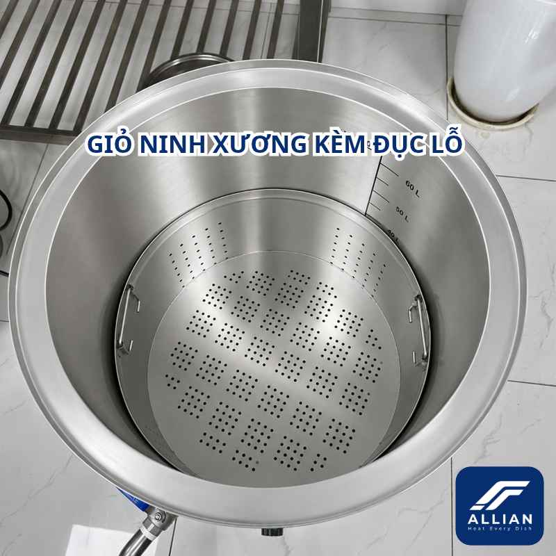 Giỏ ninh xương có đục lỗ nồi điện mâm nhiệt 70 lít Atlantis