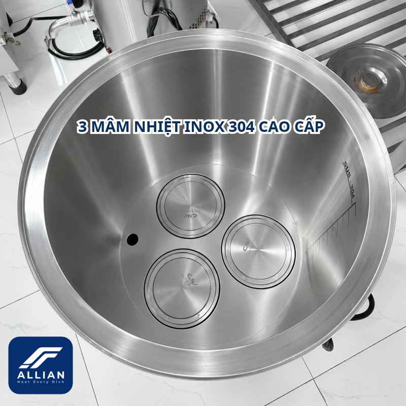Mâm nhiệt inox 304 cao cấp tổng 7kW nồi điện mâm nhiệt Atlantis