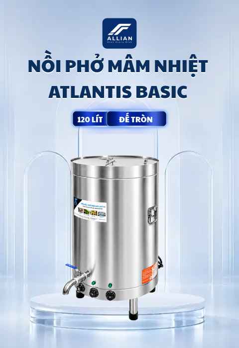 Nồi điện mâm nhiệt 120 lít basic