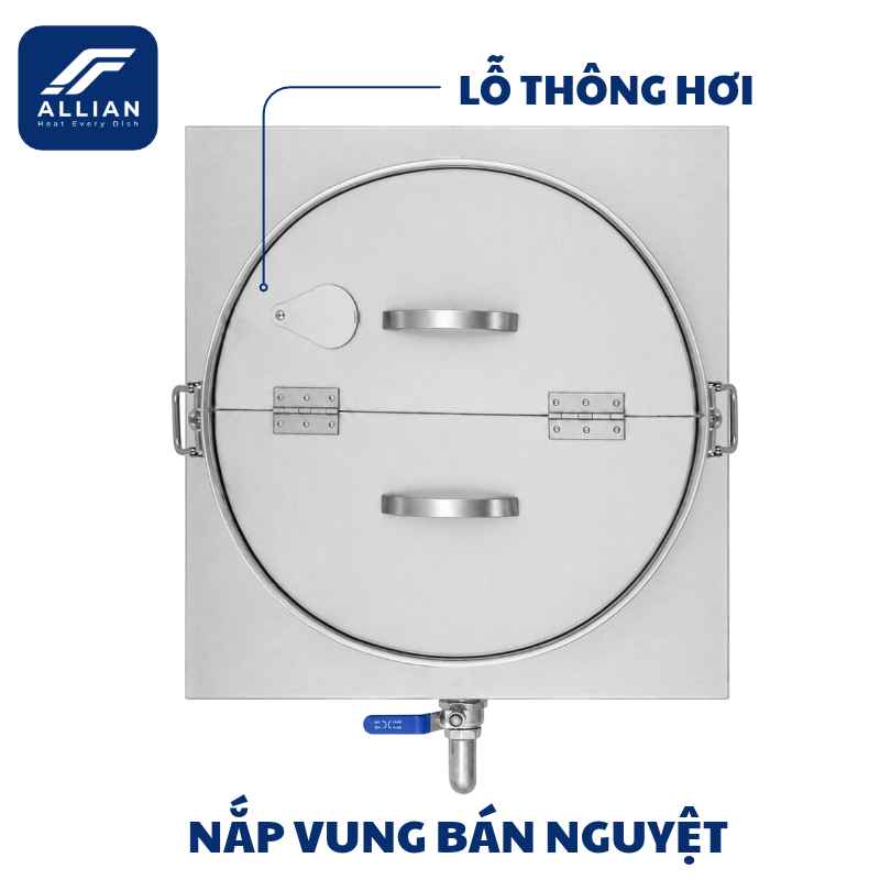 Thiết kế nắp vung bán nguyệt nồi điện mâm nhiệt