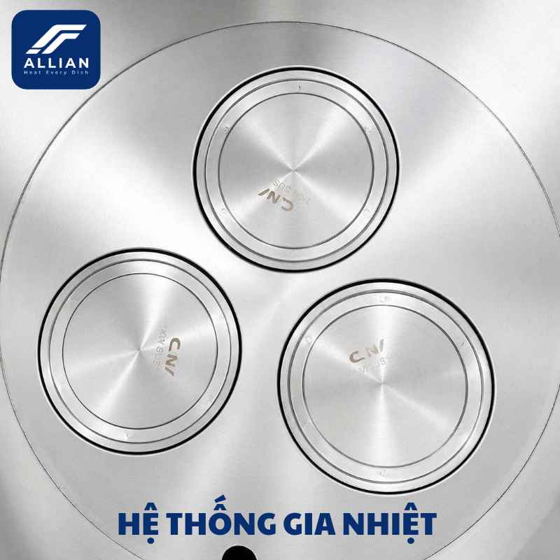 Hệ thống gia nhiệt nồi điện mâm nhiệt 120 lít